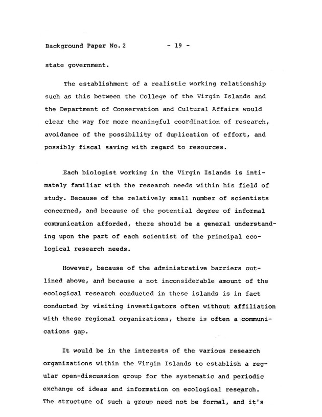 Ecological research in the Virgin Islands, historical and administrative background - Page 19