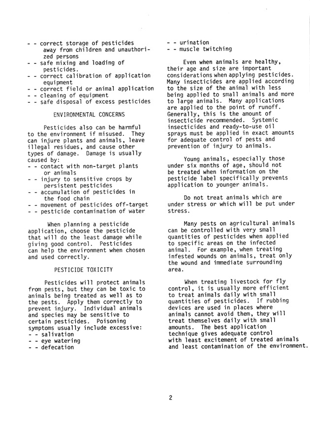 Commercial pesticides applicator manual: Agriculture - animal - Page 2