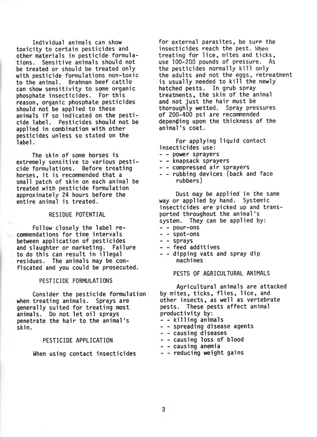 Commercial pesticides applicator manual: Agriculture - animal - Page 3