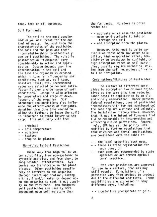 Commercial pesticides applicator manual - Page 8