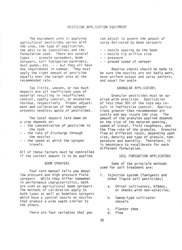 Commercial pesticides applicator manual - Page 30