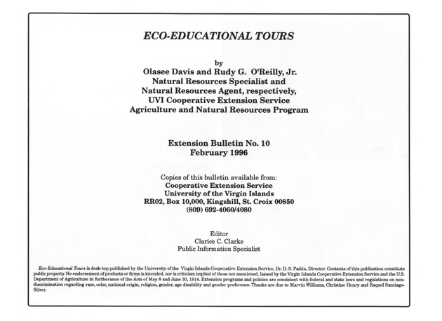 Eco-educational tours - Page 1