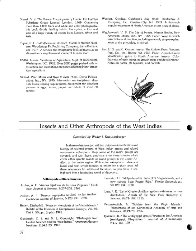 Island insects: Handbook for insect study - Page 32