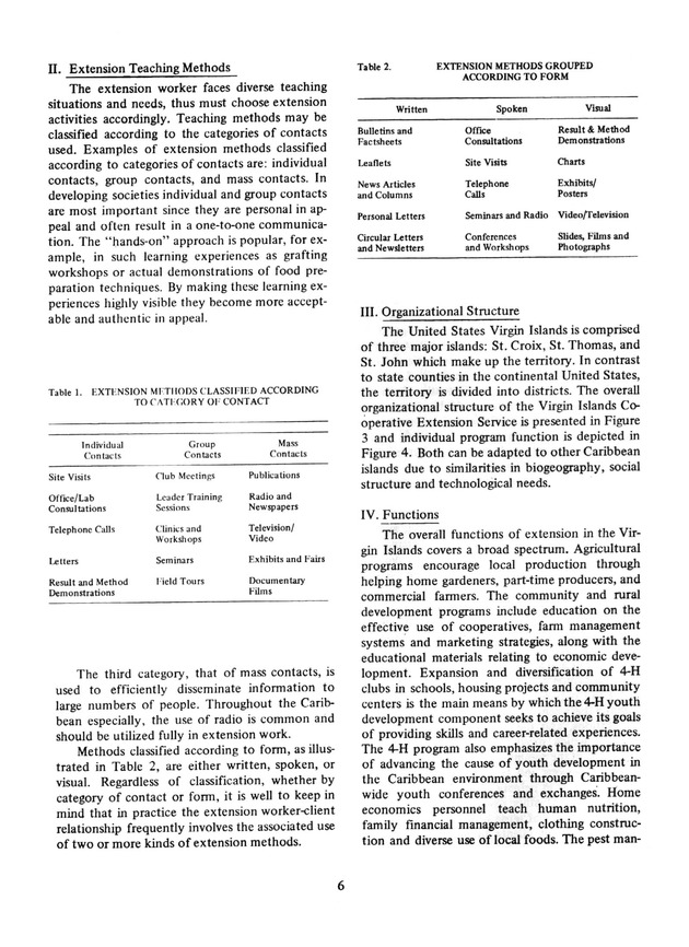 Virgin Islands Cooperative Extension Service: A model for technology transfer systems in the Caribbean - Page 6