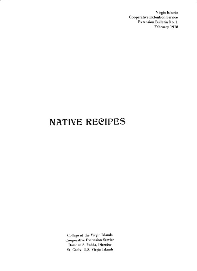 Native recipes - Page 1