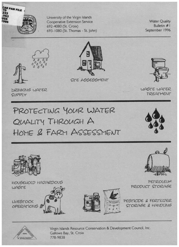 Protecting your water quality through a home & farm assessment - Front Cover