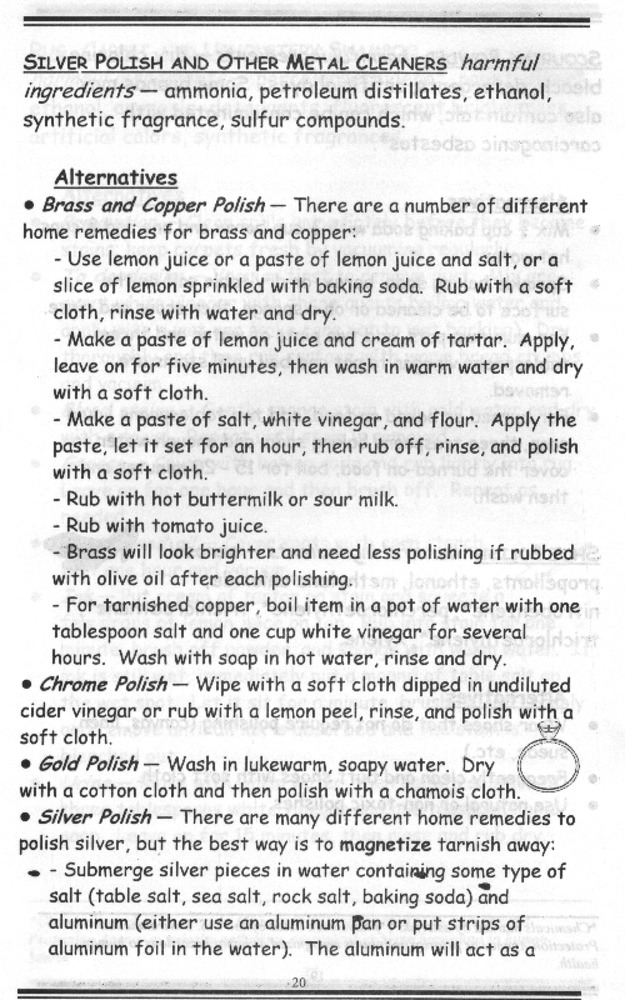 Recipes for a non-toxic household - Page 20