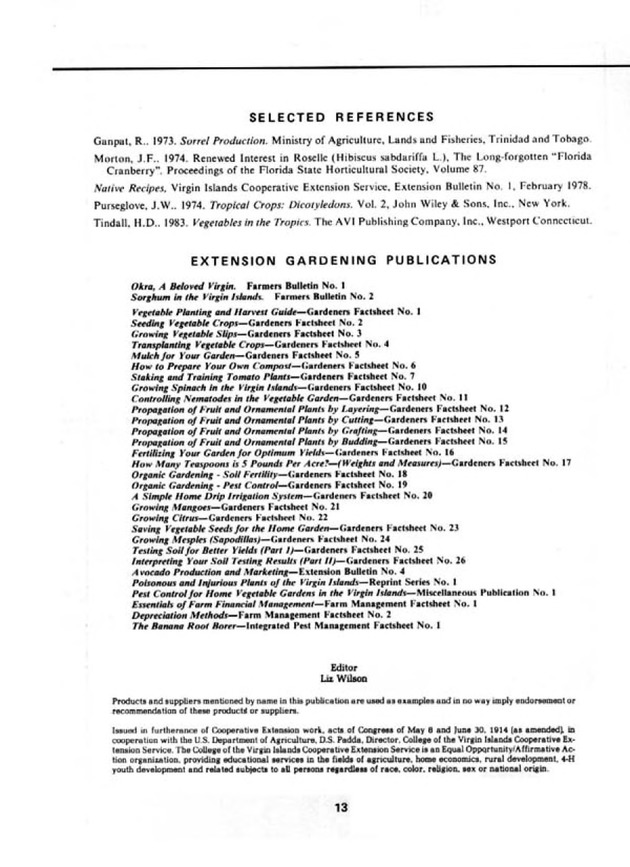 Sorrel production & marketing in the U.S. Virgin Islands - Page 13