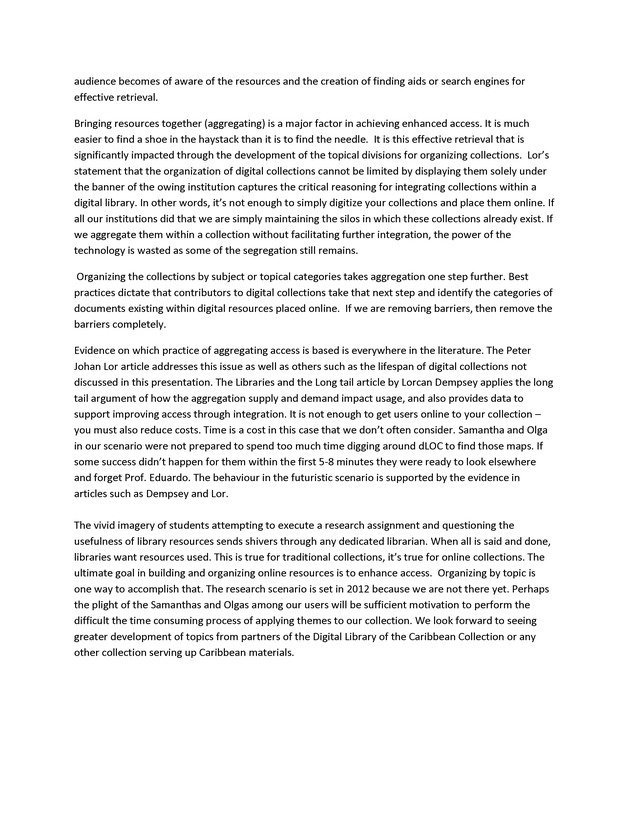 IT-SIG Presentation ; Sub-Theme 3. Organization and Representation of Information ; Organizing and Representing Thematic Collections through evidence-based practices ( Presentation slides with notes) - Page 18