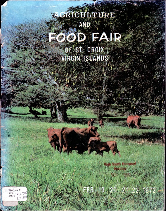 Annual Agriculture and Food Fair of the Virgin Islands - Front Cover 1