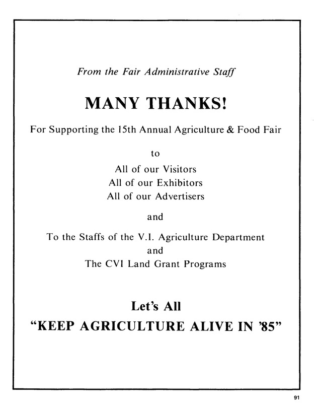 Annual Agriculture and Food Fair of the Virgin Islands - Page 91