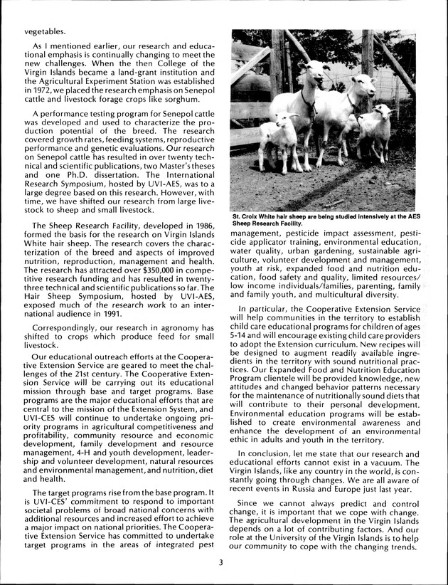 Virgin Islands Agriculture and Food Fair 1992 - Page 3