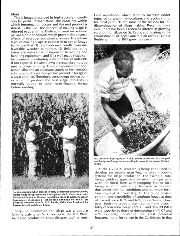 Virgin Islands Agriculture and Food Fair 1992 - Page 27