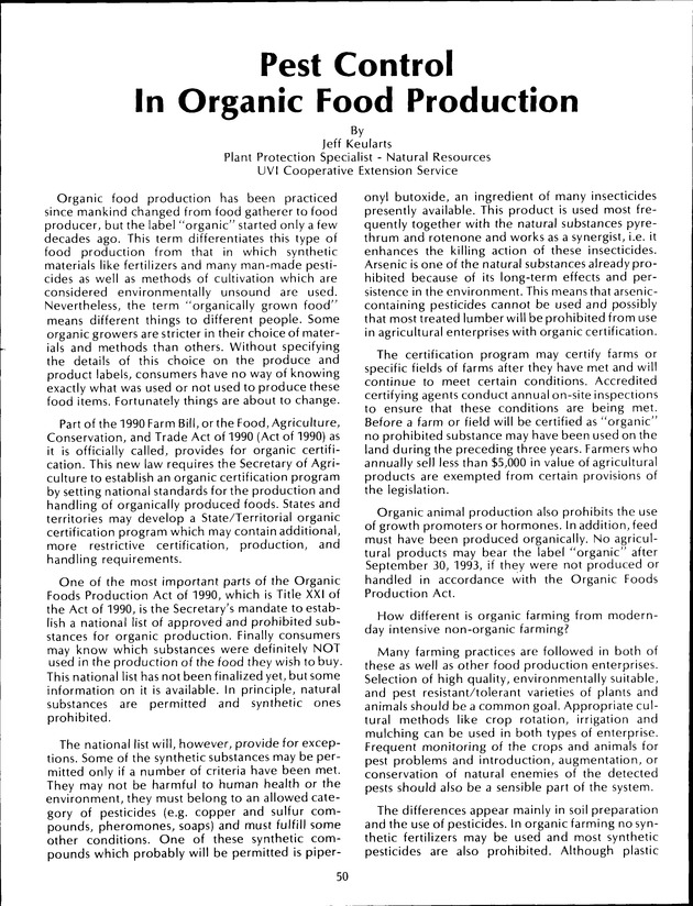 Virgin Islands Agriculture and Food Fair 1992 - Page 50