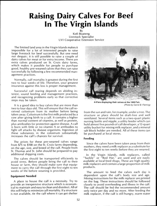 Virgin Islands Agriculture and Food Fair 1992 - Page 52