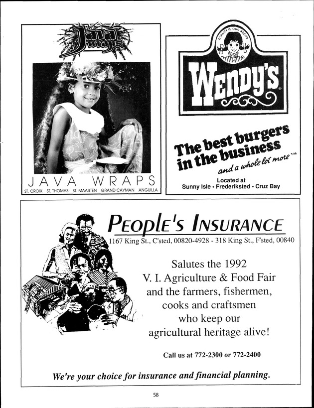 Virgin Islands Agriculture and Food Fair 1992 - Page 58