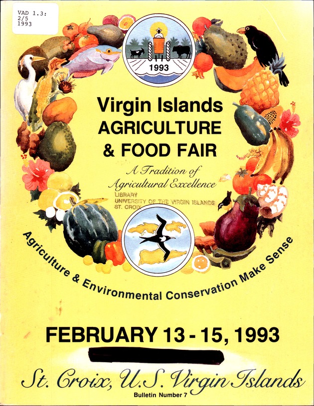 Virgin Islands Agriculture and Food Fair 1993 - Front Cover