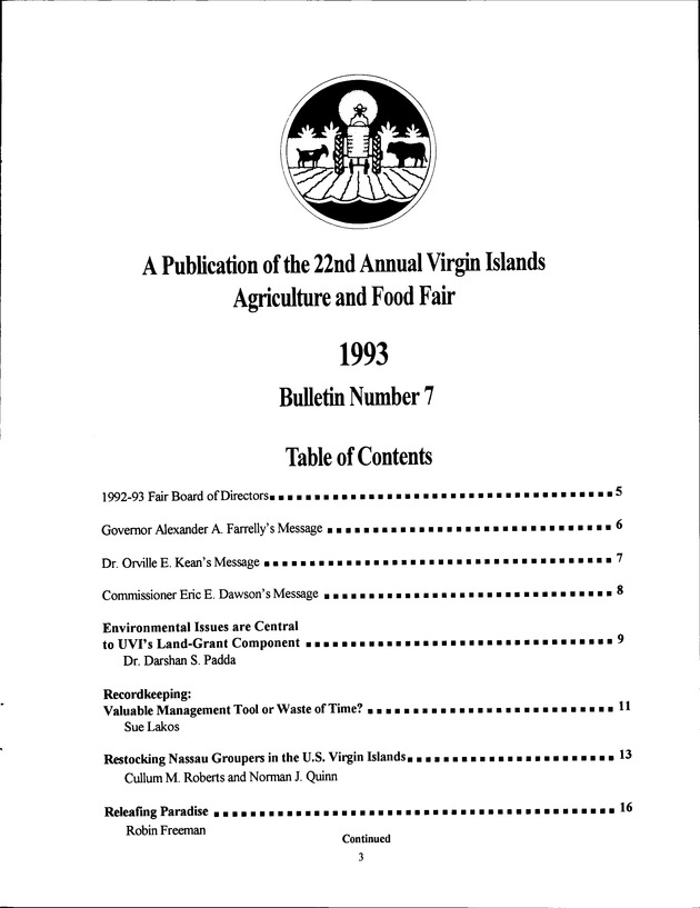 Virgin Islands Agriculture and Food Fair 1993 - Page 3