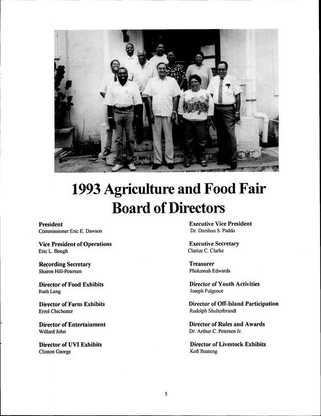 Virgin Islands Agriculture and Food Fair 1993 - Page 5