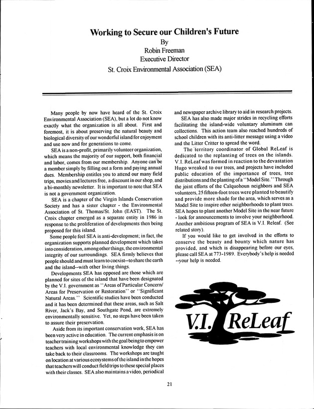 Virgin Islands Agriculture and Food Fair 1993 - Page 21