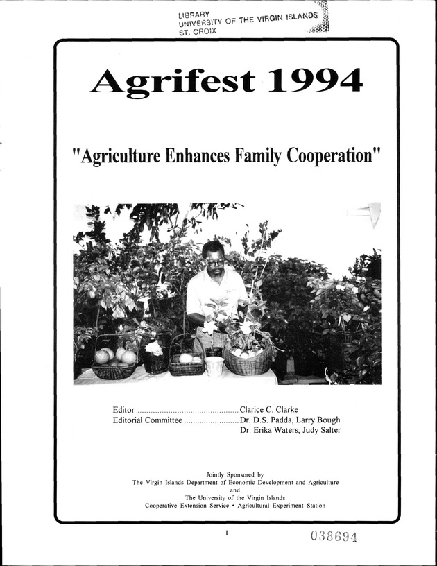 Virgin Islands Agriculture and Food Fair 1994 - Page 1