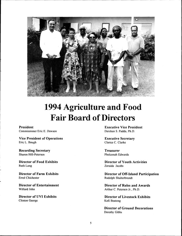 Virgin Islands Agriculture and Food Fair 1994 - Page 5