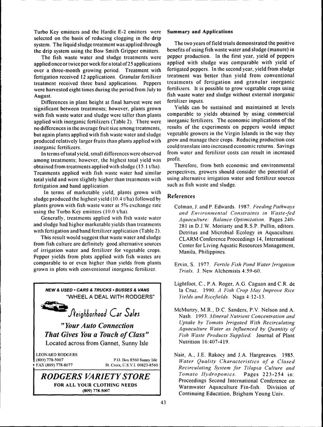 Virgin Islands Agriculture and Food Fair 1994 - Page 43