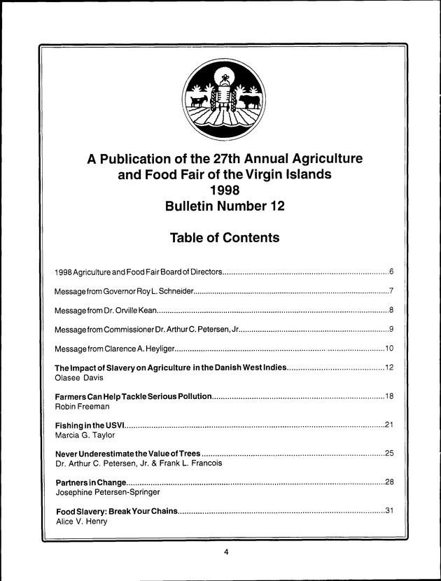 Virgin Islands Agriculture and Food Fair 1998 - Page 4