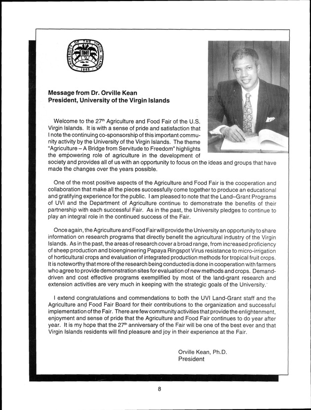 Virgin Islands Agriculture and Food Fair 1998 - Page 8