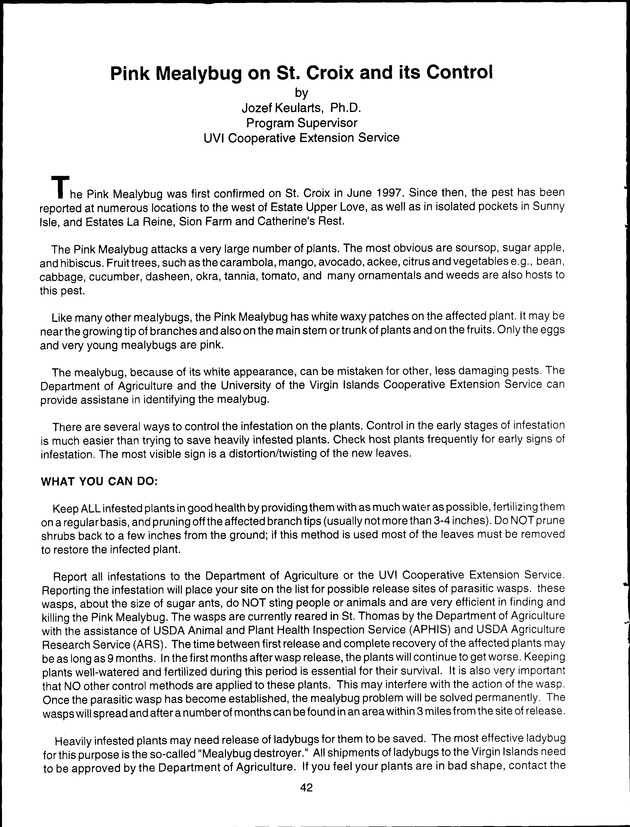 Virgin Islands Agriculture and Food Fair 1998 - Page 42