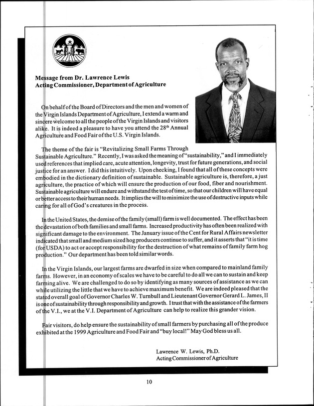 Virgin Islands Agriculture and Food Fair 1999 - Page 10