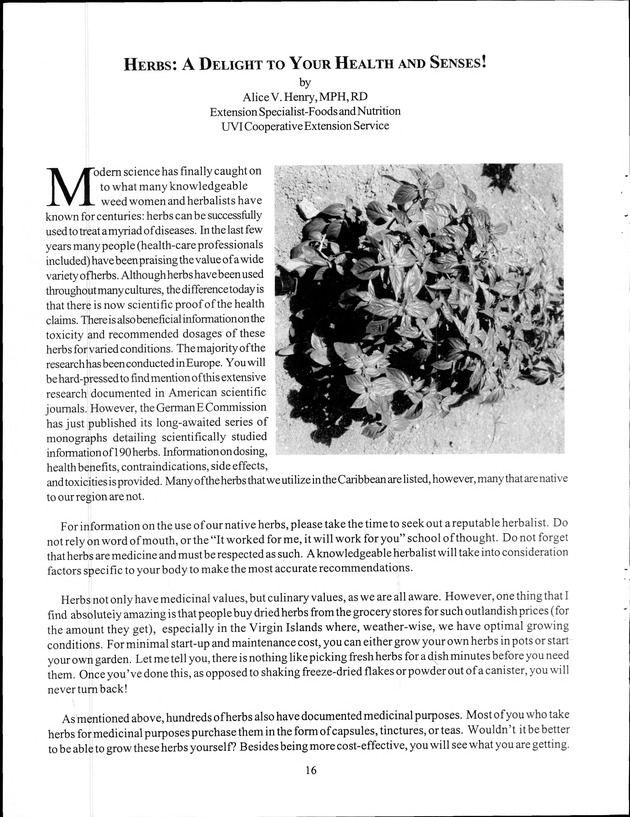 Virgin Islands Agriculture and Food Fair 1999 - Page 16