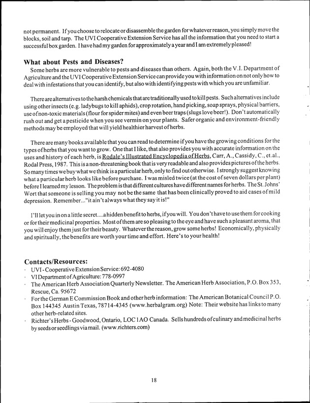 Virgin Islands Agriculture and Food Fair 1999 - Page 18