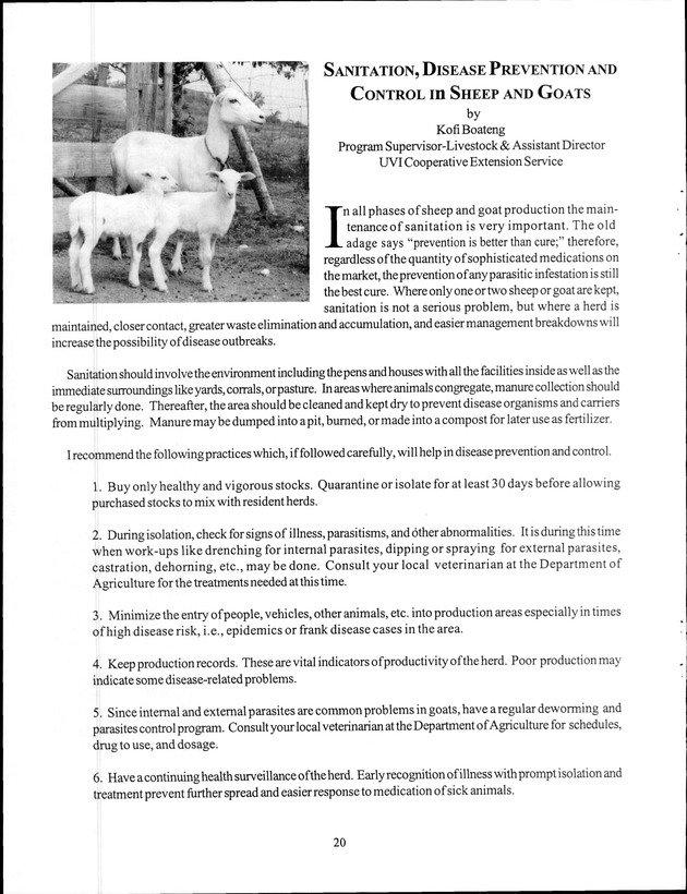 Virgin Islands Agriculture and Food Fair 1999 - Page 20