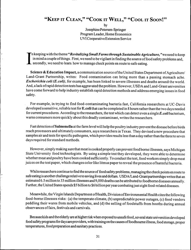 Virgin Islands Agriculture and Food Fair 1999 - Page 31