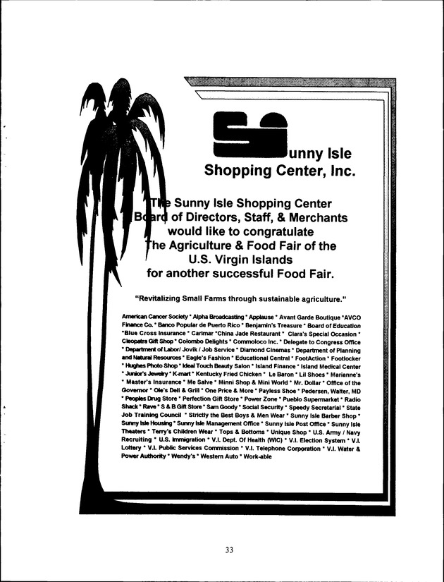 Virgin Islands Agriculture and Food Fair 1999 - Page 33