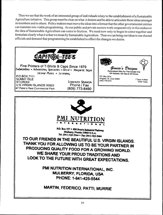 Virgin Islands Agriculture and Food Fair 1999 - Page 59