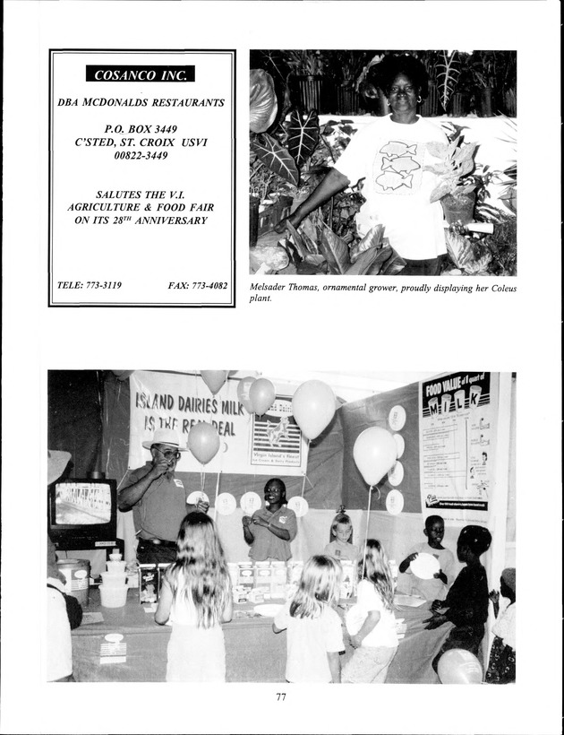 Virgin Islands Agriculture and Food Fair 1999 - Page 77