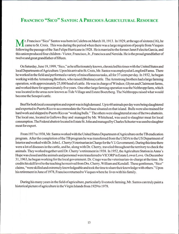 Virgin Islands Agriculture and Food Fair 2000 - Page 13