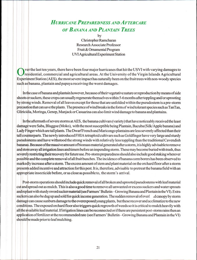 Virgin Islands Agriculture and Food Fair 2000 - Page 21