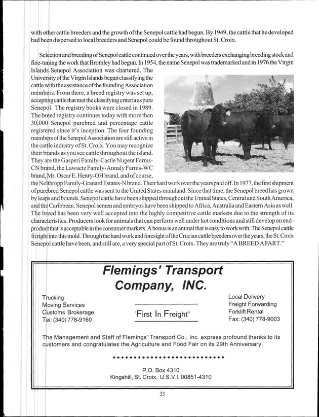 Virgin Islands Agriculture and Food Fair 2000 - Page 33