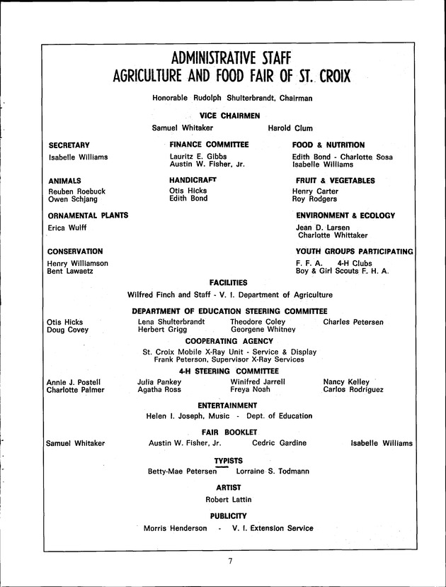 Virgin Islands Agriculture and Food Fair 2001 - Page 7