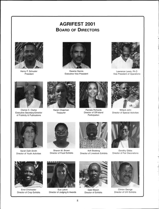 Virgin Islands Agriculture and Food Fair 2001 - Page 8