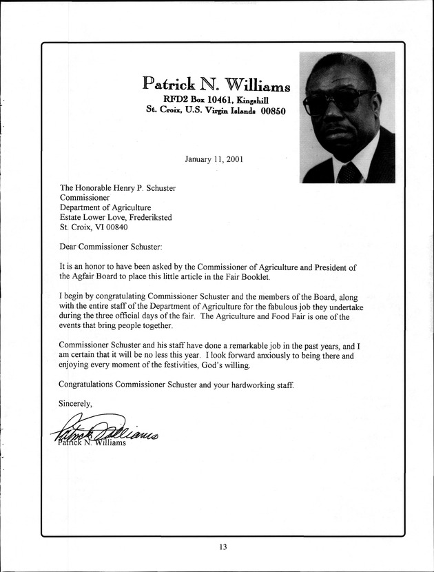 Virgin Islands Agriculture and Food Fair 2001 - Page 13