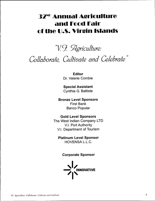 Virgin Islands Agriculture and Food Fair 2003 - Page 5