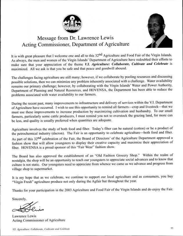 Virgin Islands Agriculture and Food Fair 2003 - Page 11