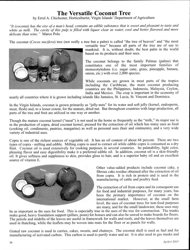 Virgin Islands Agriculture and Food Fair 2003 - Page 34