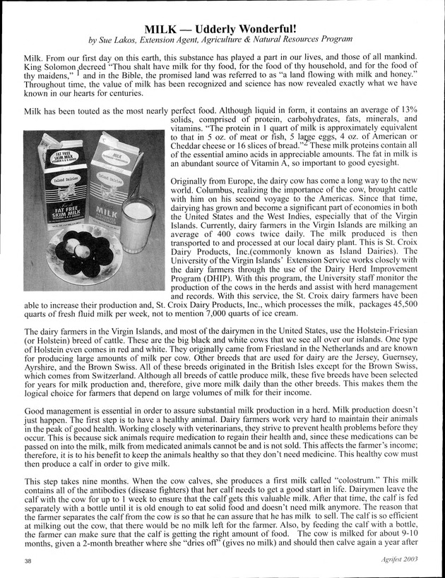 Virgin Islands Agriculture and Food Fair 2003 - Page 38