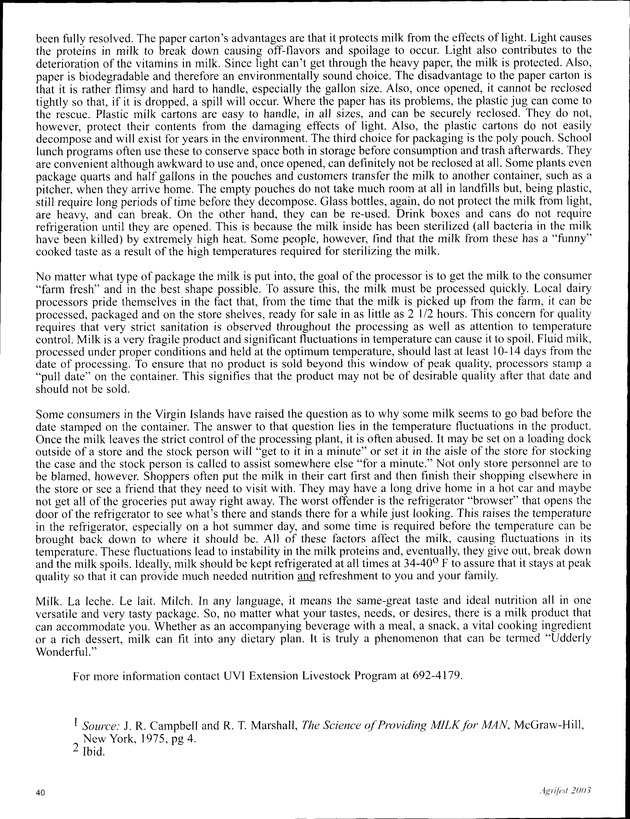 Virgin Islands Agriculture and Food Fair 2003 - Page 40