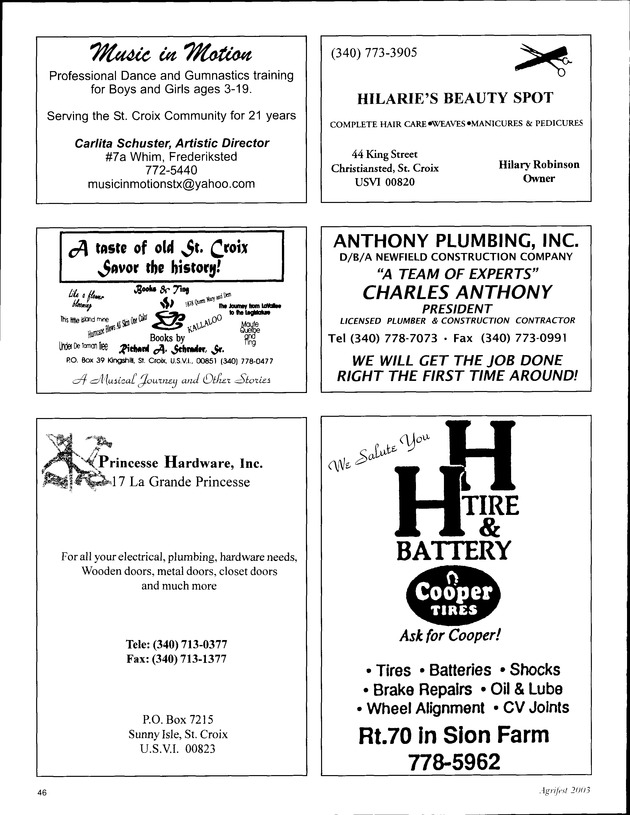 Virgin Islands Agriculture and Food Fair 2003 - Page 46